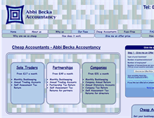 Tablet Screenshot of abbibeckaaccountancy.co.uk